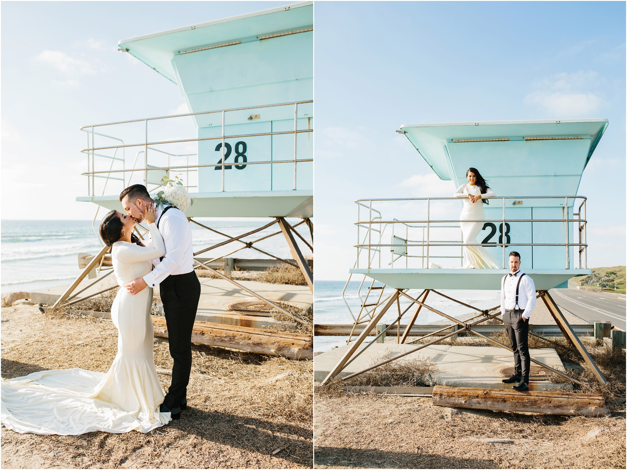 Bride and Groom Beach Photos - https://brittneyhannonphotography.com