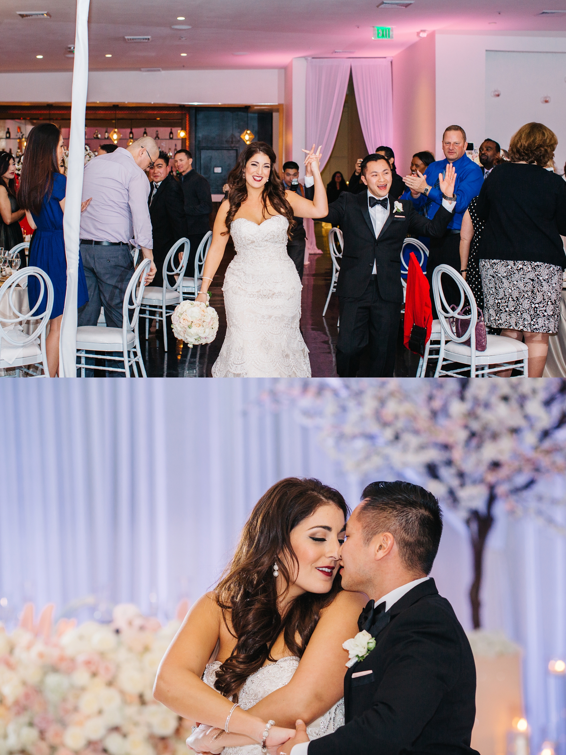 Wedding Reception by Brittney Hannon Photography at Venue by Three Petals Wedding in Huntington Beach, CA 