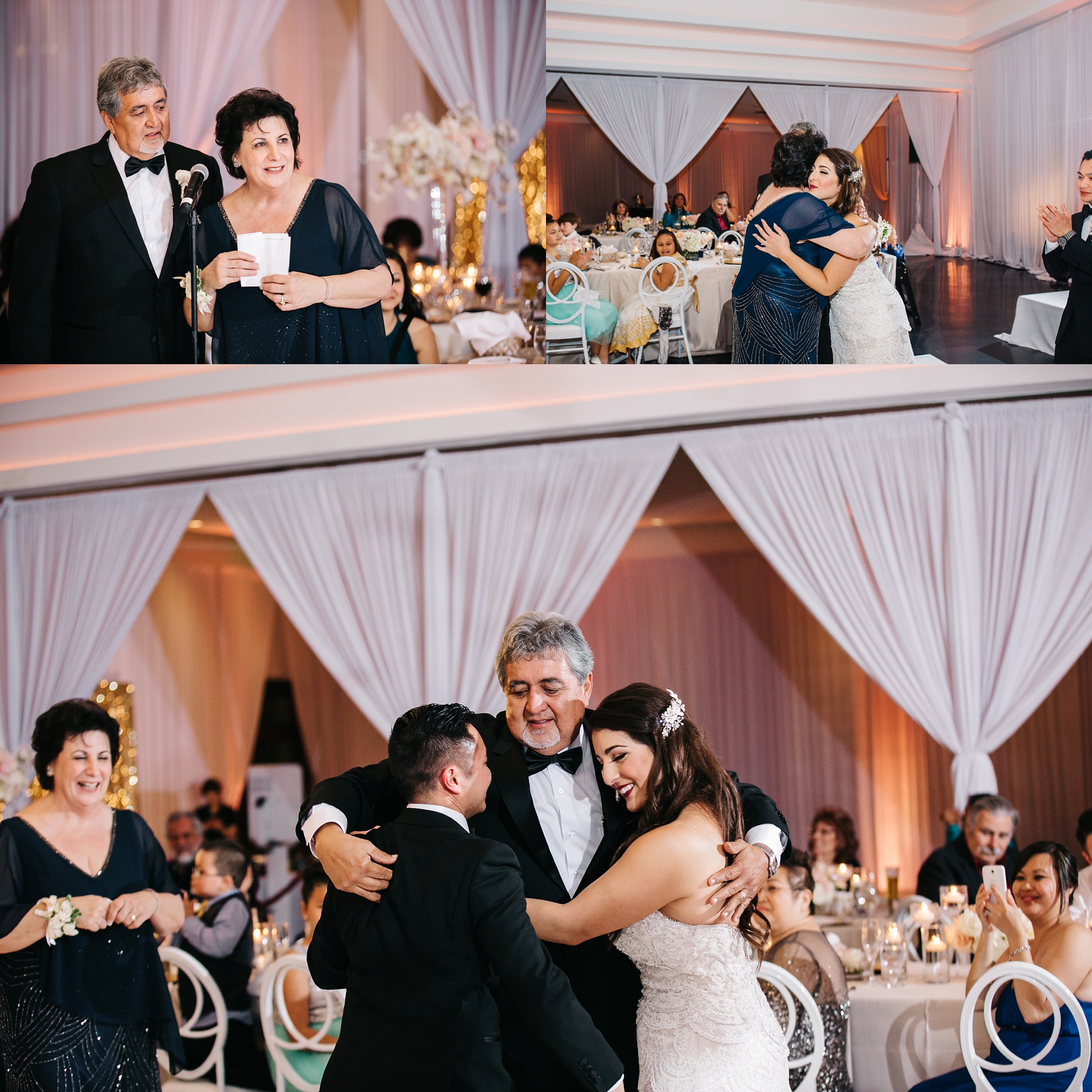 Wedding Reception by Brittney Hannon Photography at Venue by Three Petals Wedding in Huntington Beach, CA 