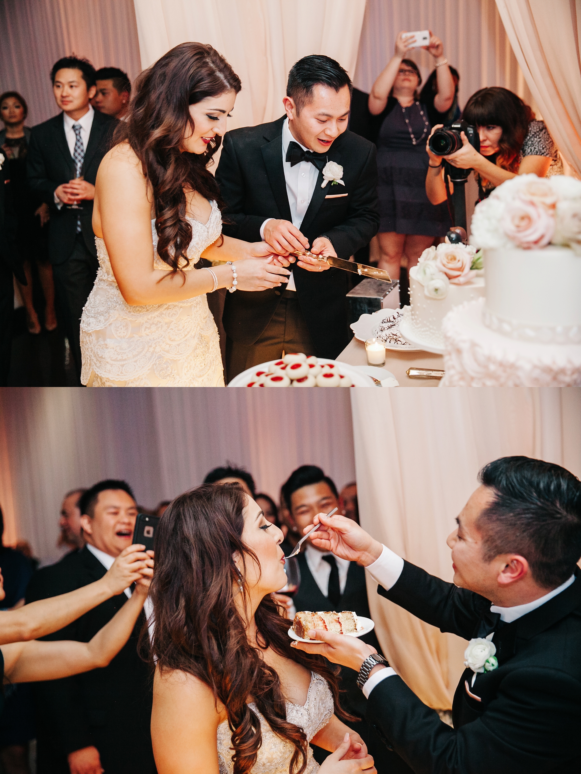 Wedding Reception by Brittney Hannon Photography at Venue by Three Petals Wedding in Huntington Beach, CA 