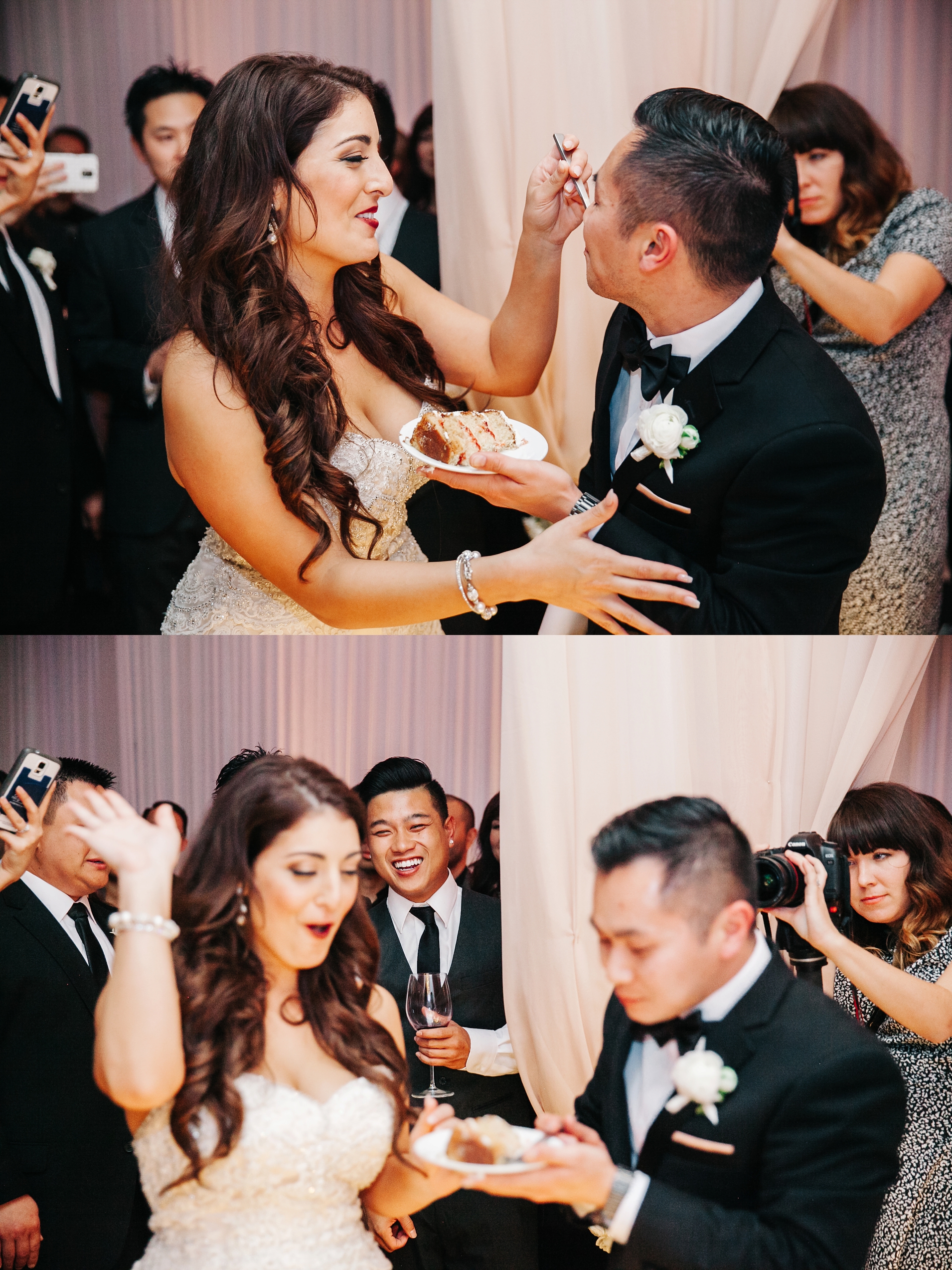 Wedding Reception by Brittney Hannon Photography at Venue by Three Petals Wedding in Huntington Beach, CA 