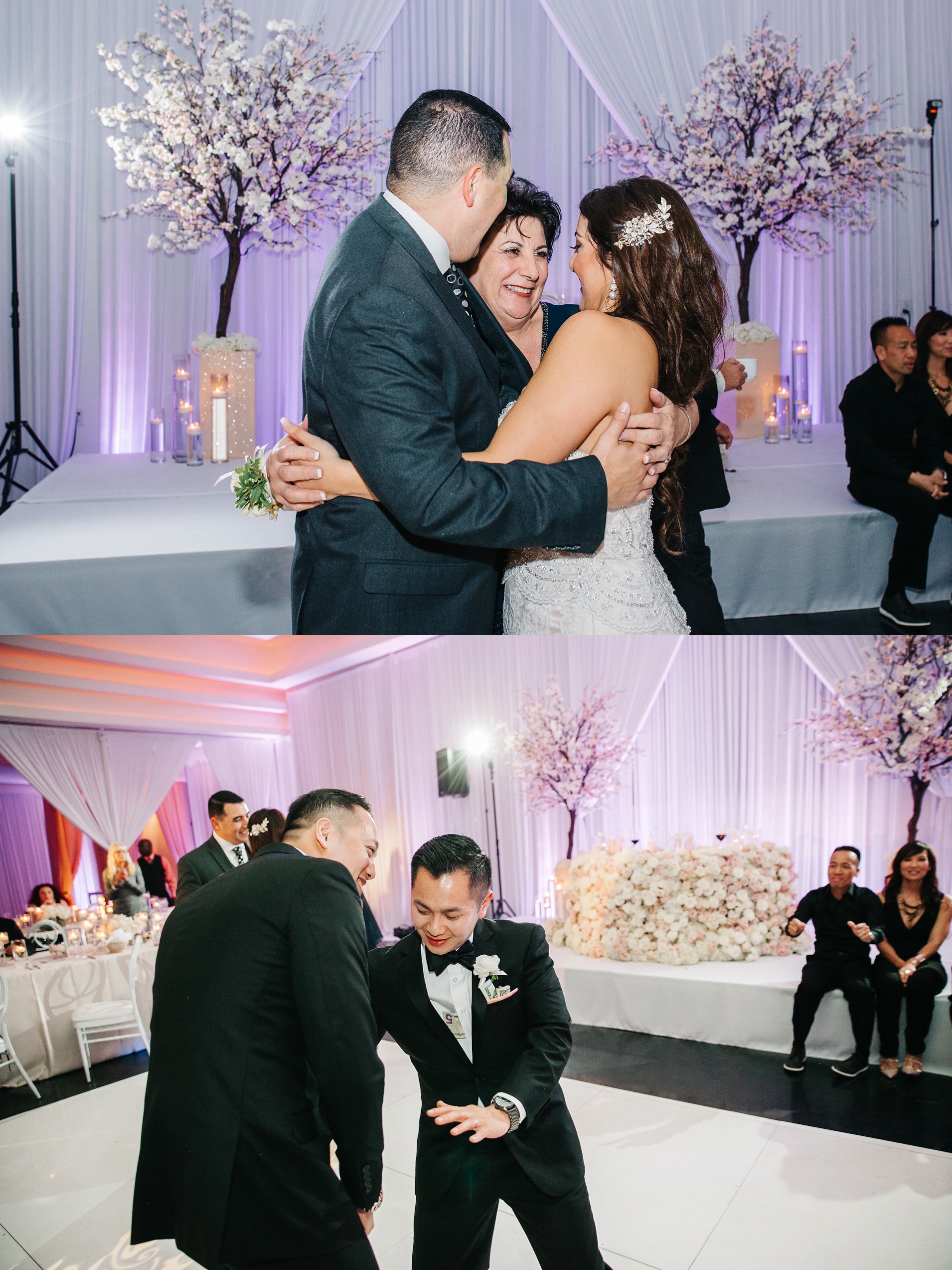 Wedding Reception by Brittney Hannon Photography at Venue by Three Petals Wedding in Huntington Beach, CA 