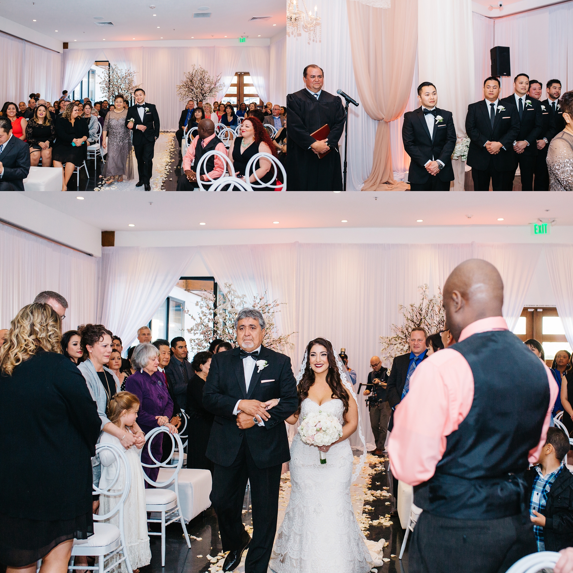 Wedding Ceremony Photos at Venue by Three Petals Wedding by Brittney Hannon Photography