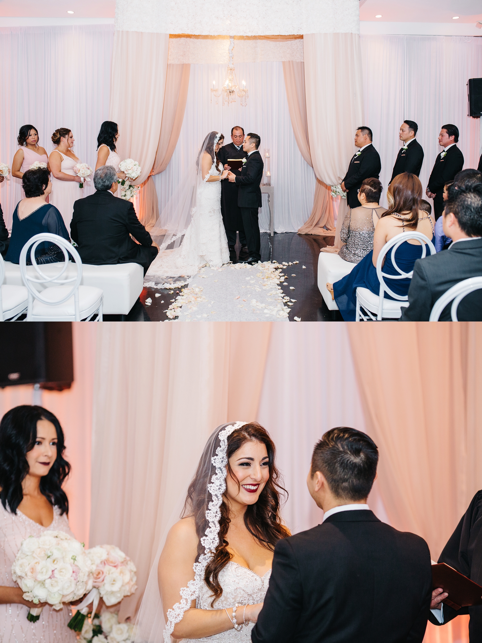 Wedding Ceremony Photos at Venue by Three Petals Wedding by Brittney Hannon Photography