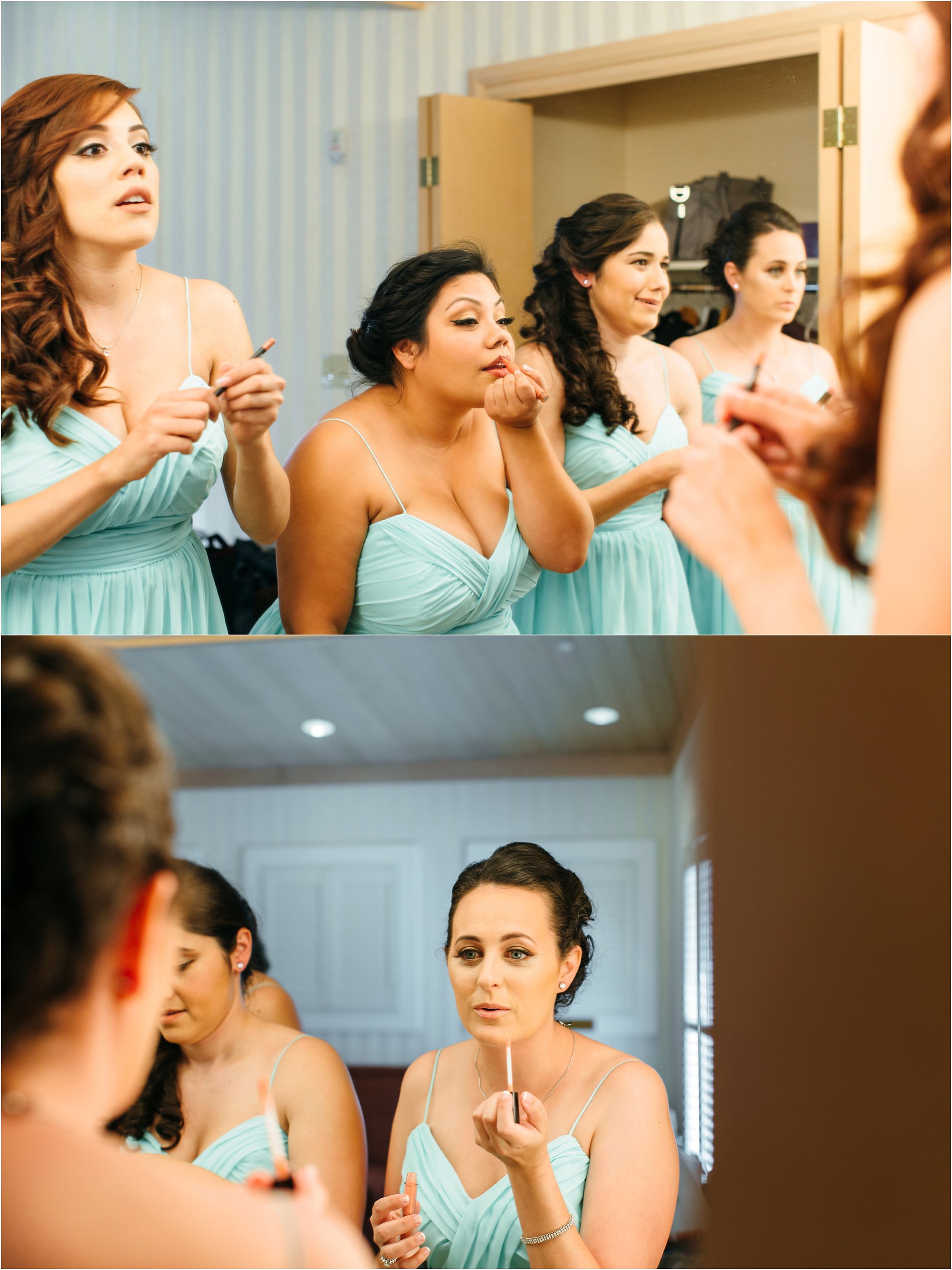 bridesmaids getting ready in temecula