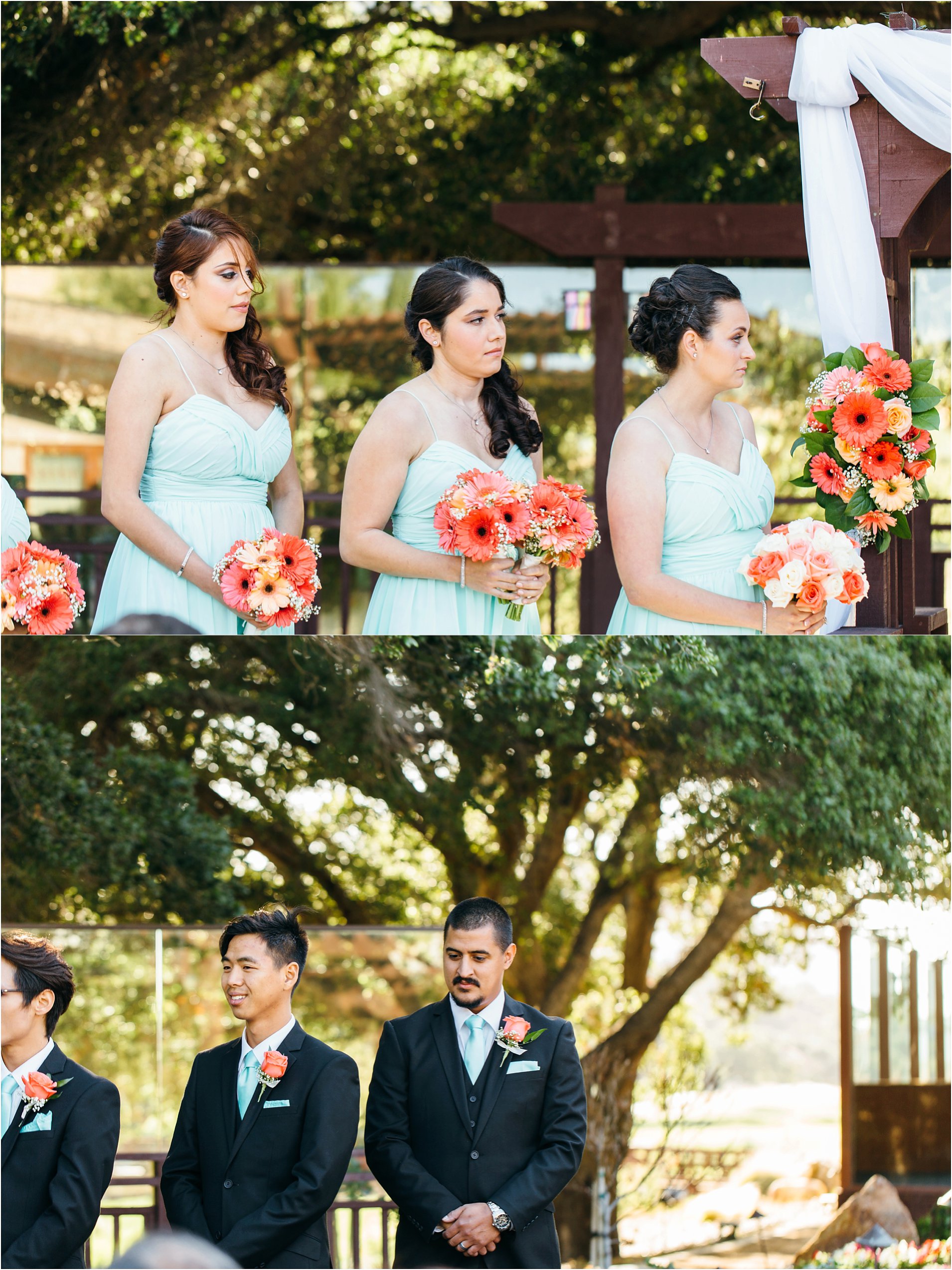 bridal party during ceremony