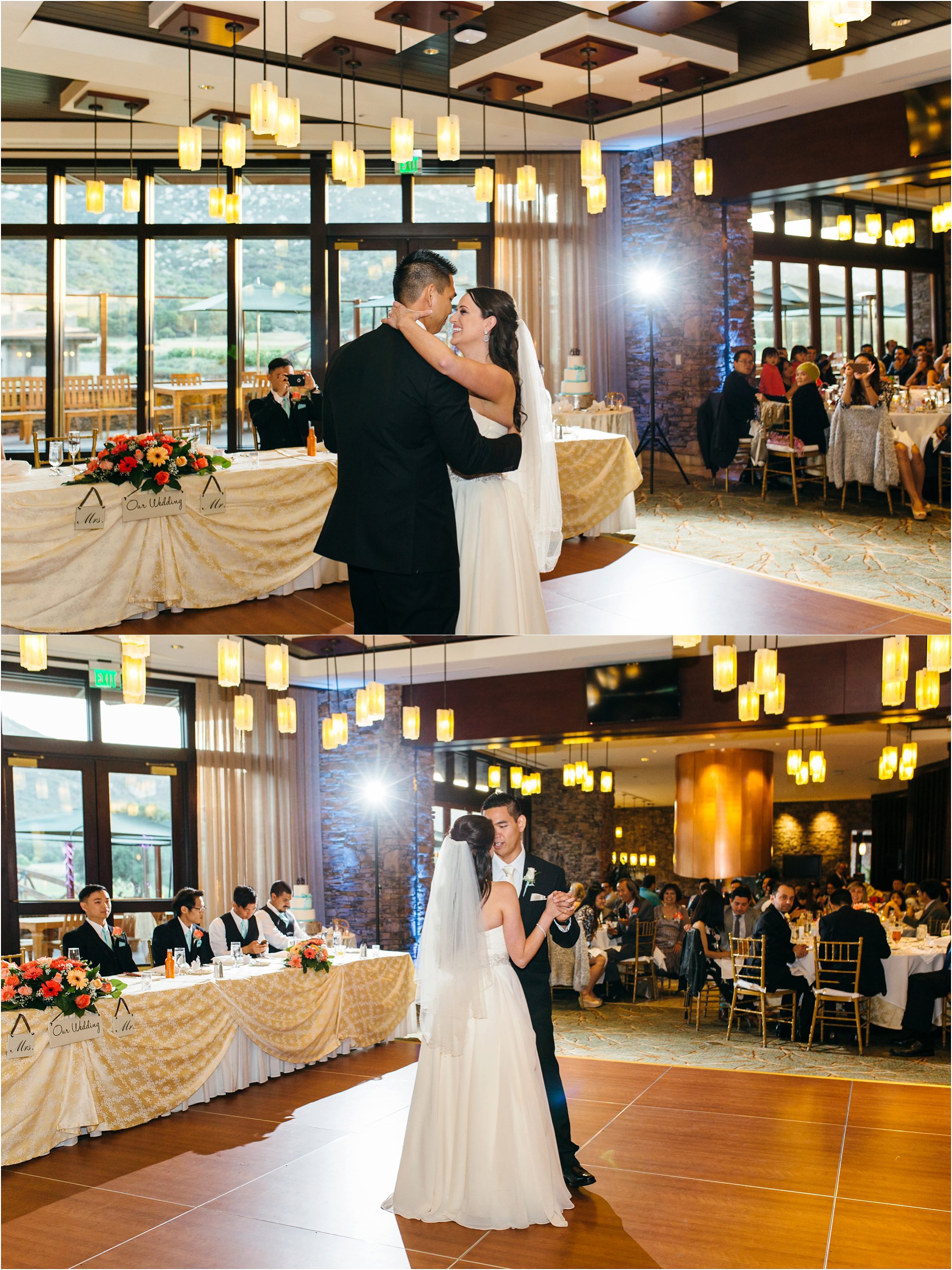 bride and groom first dance