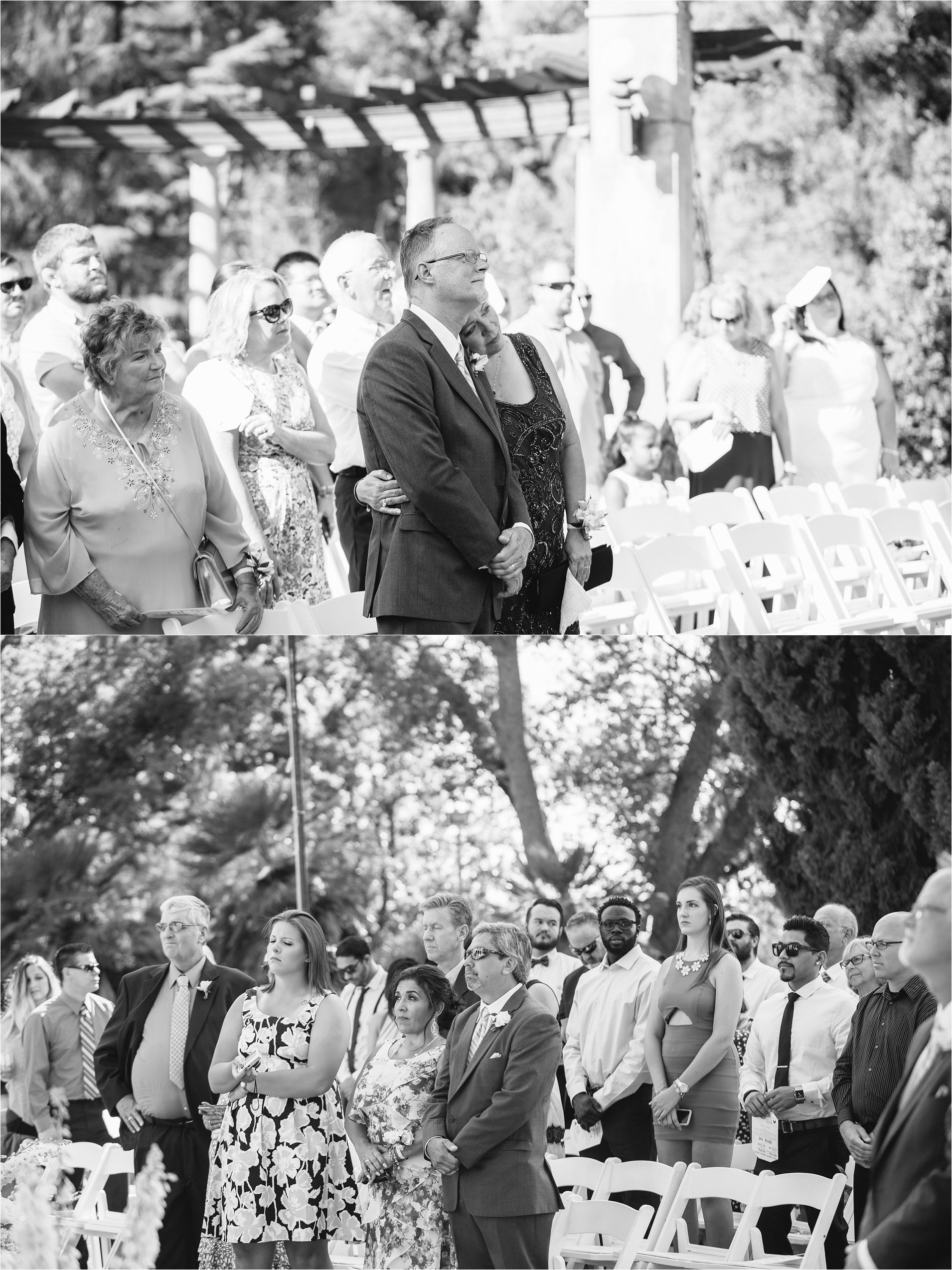 Parents of the bride and groom during wedding ceremony