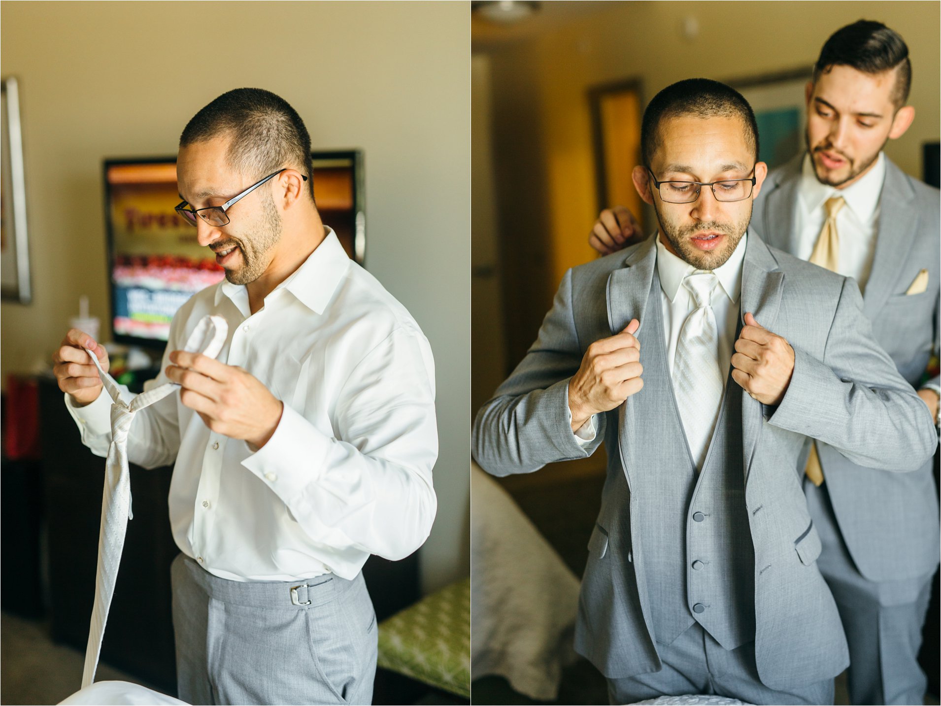 Groom Getting Ready for Wedding