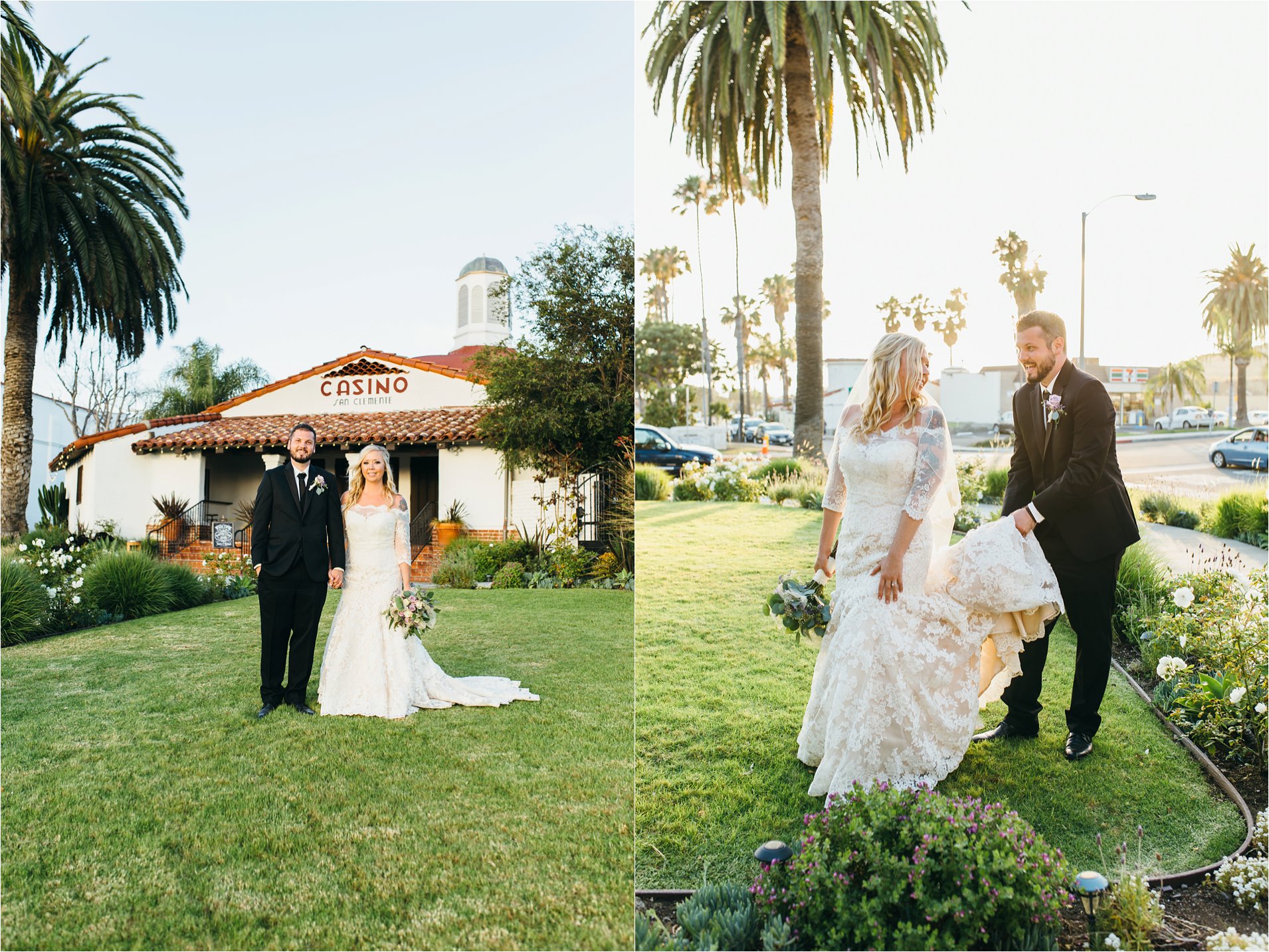 The Casino bride and groom in San Clemente, CA