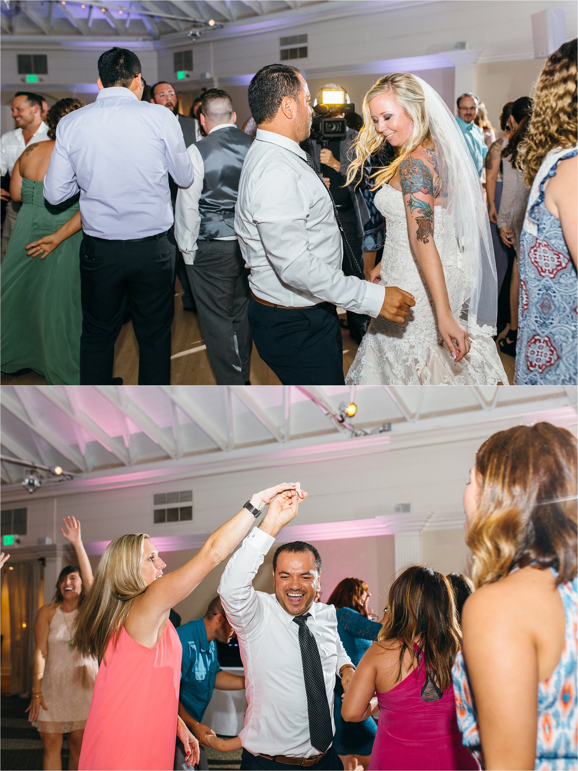 Guests Dancing at San Clemente Wedding