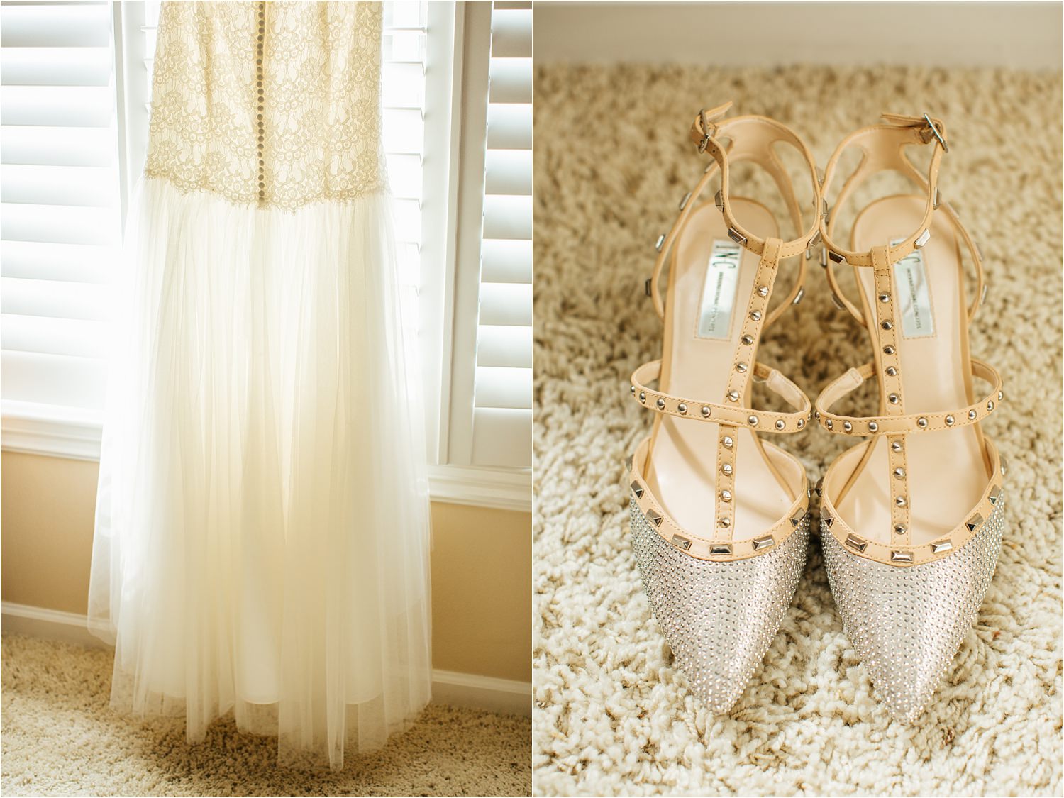 Wedding Shoes & David's Bridal Wedding Dress - http://brittneyhannonphotography.com