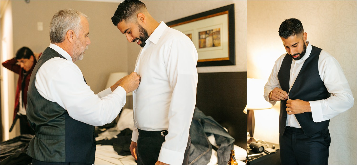 Groom getting ready before Wedding Ceremony - http://brittneyhannonphotography.com