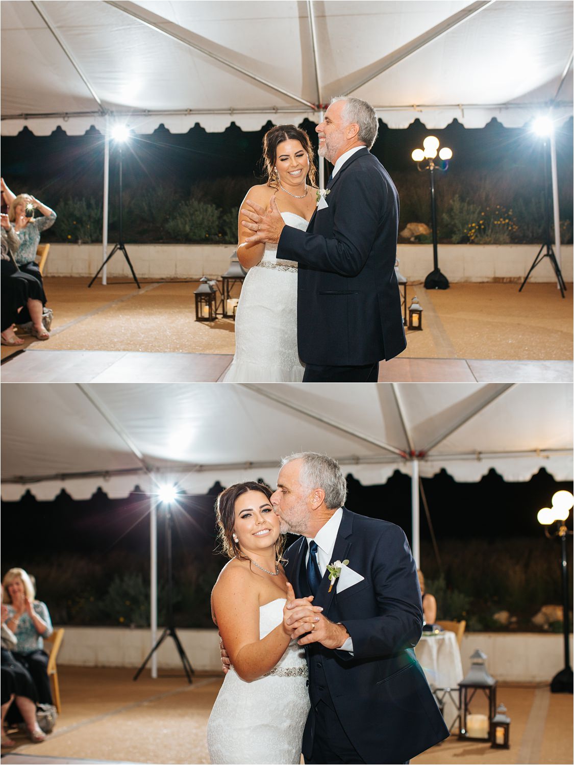 Father and Daughter dance during wedding reception - http://brittneyhannonphotography.com