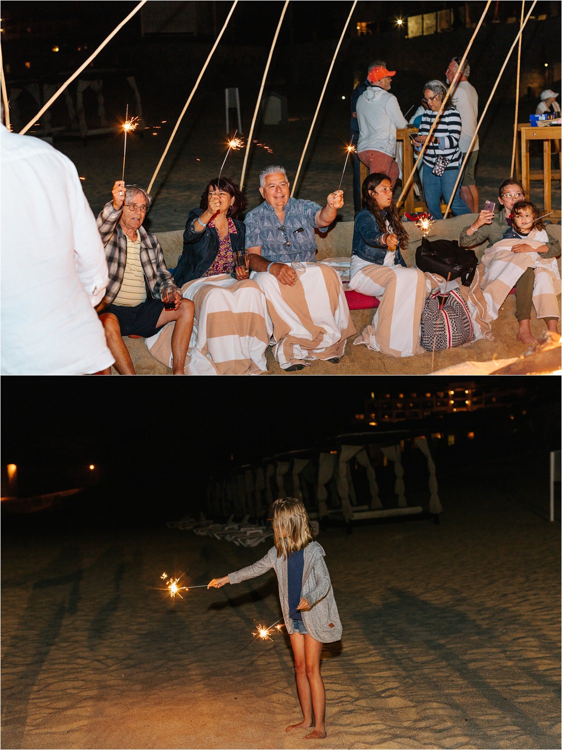 Wedding Bonfire in Cabo San Lucas on the beach - https://brittneyhannonphotography.com