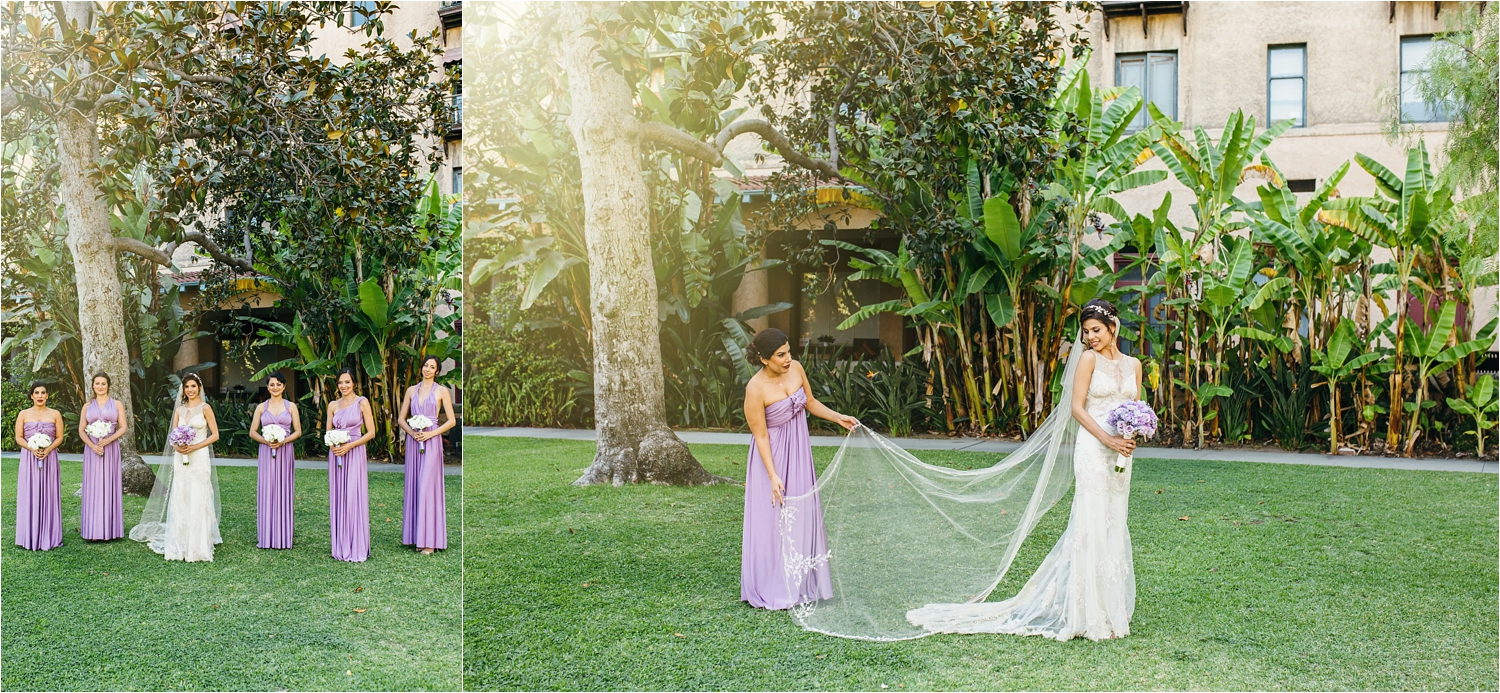 beautiful bride and her bridesmaids southern california wedding