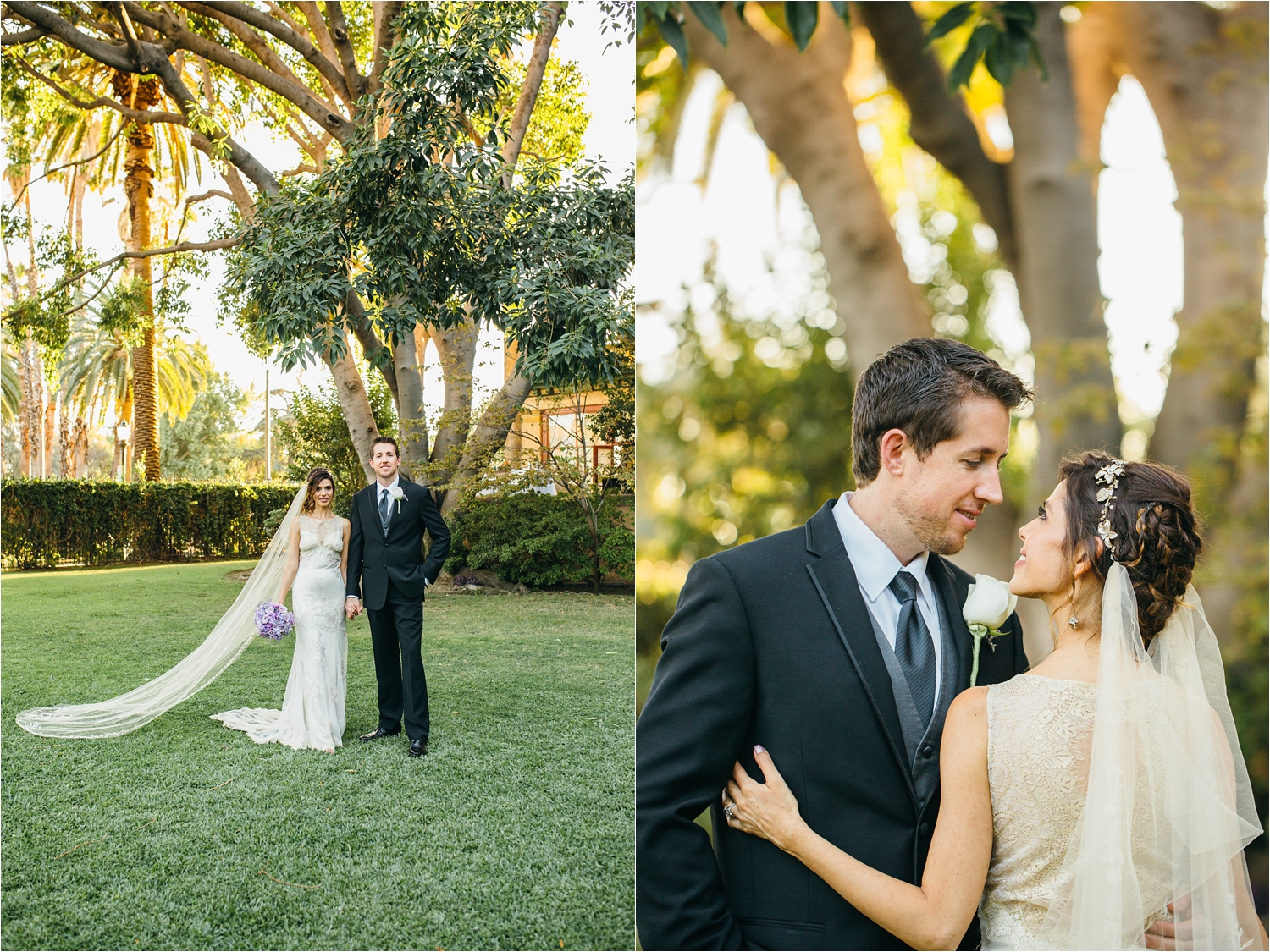 bride and groom photos during golden hour