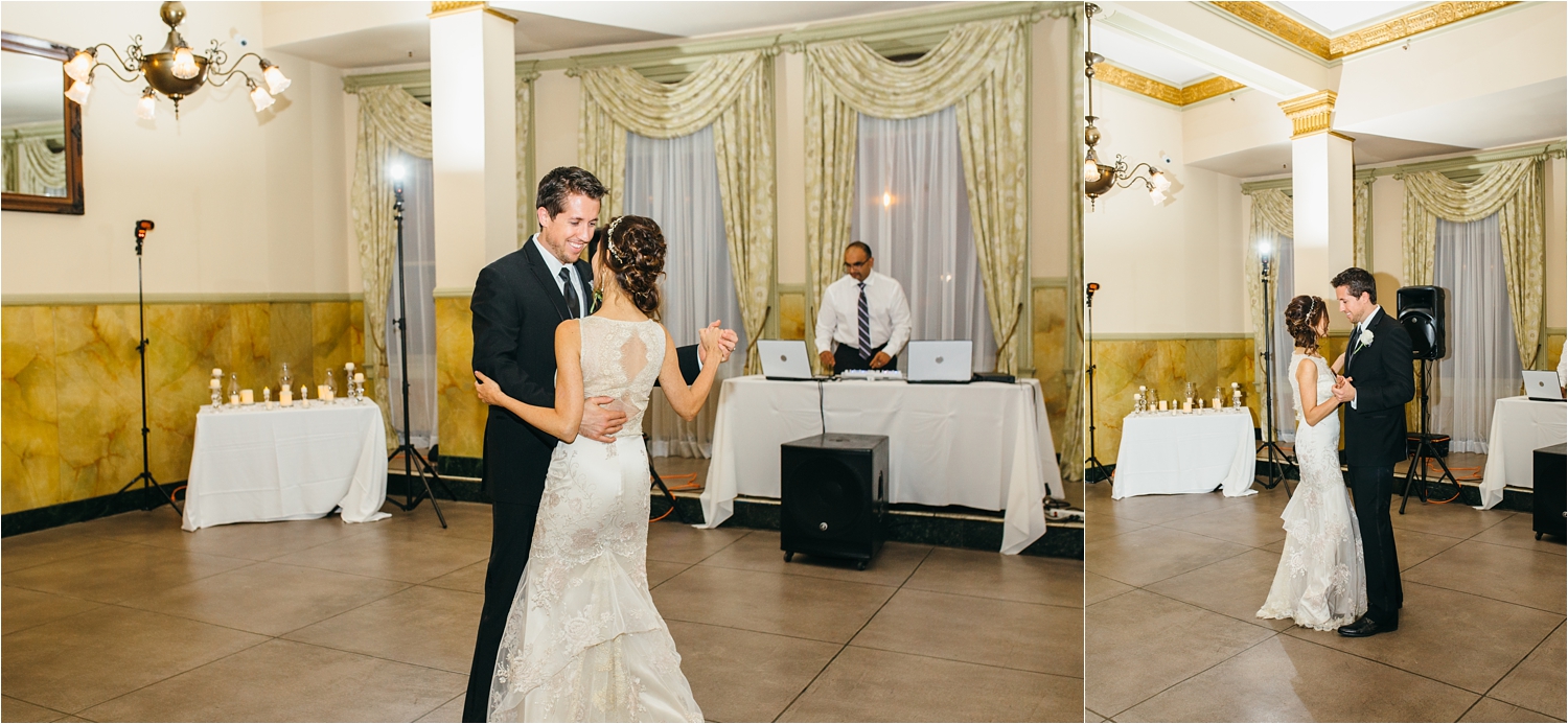 bride and groom grand entrance into reception