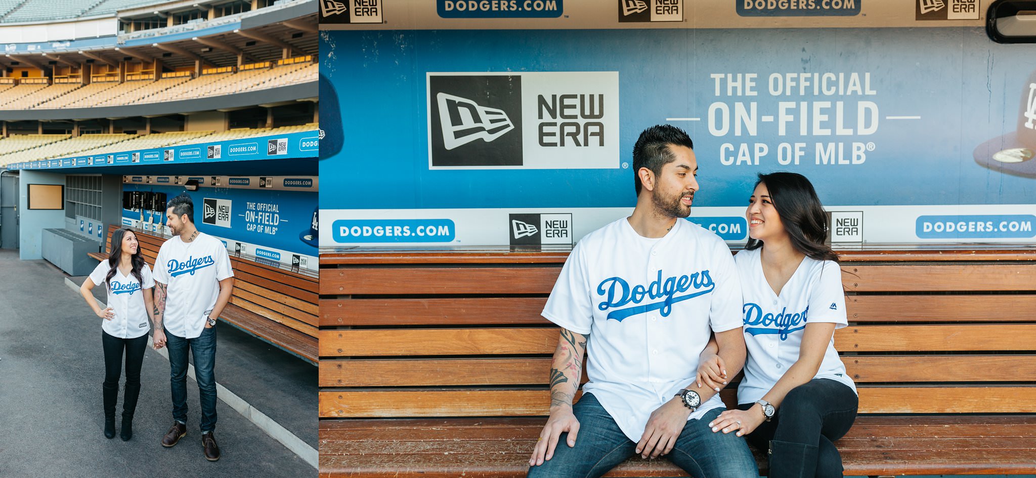 Dodger Stadium Engagement Session - Los Angeles, CA - http://brittneyhannonphotography.com