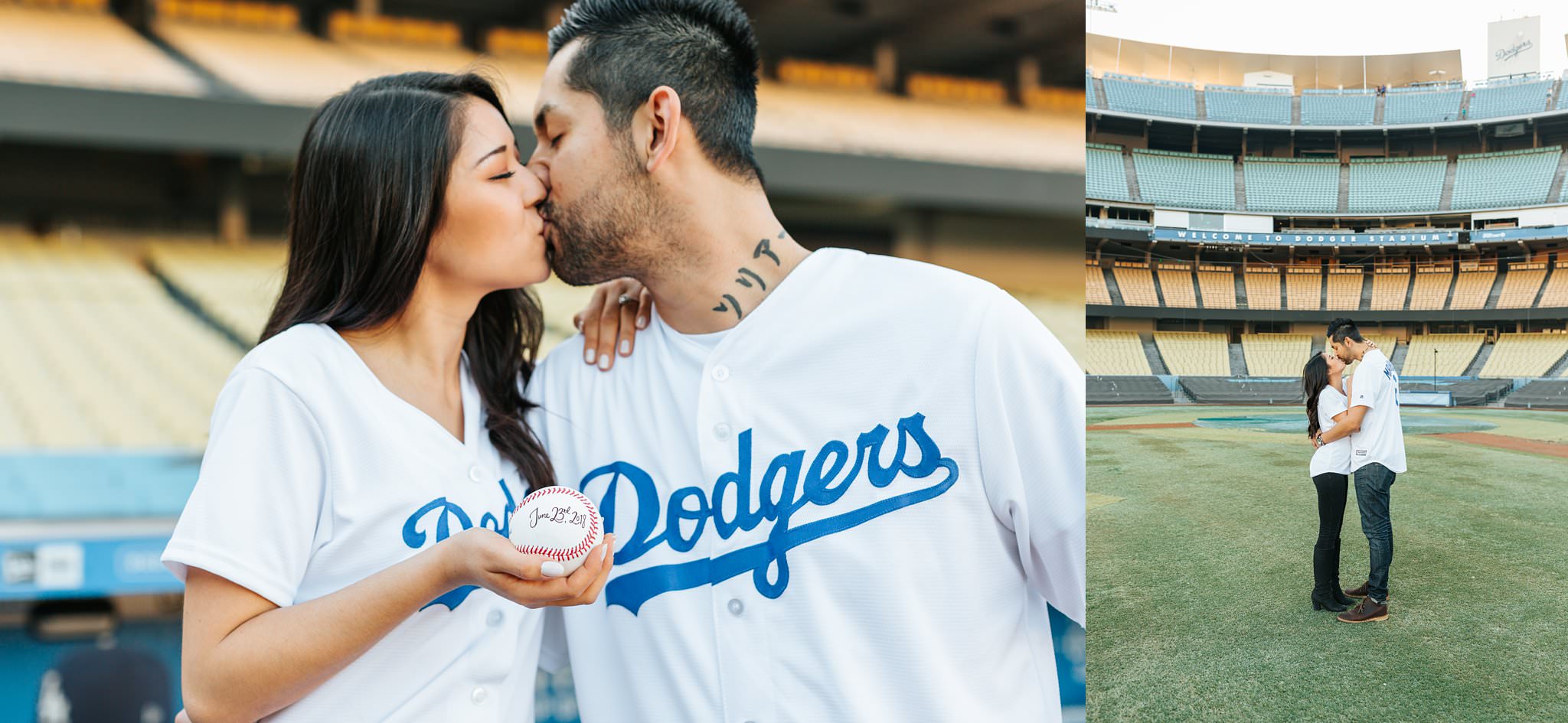 Lets go Dodgers - Dodger fan engagement session - Los Angeles - http://brittneyhannonphotography.com