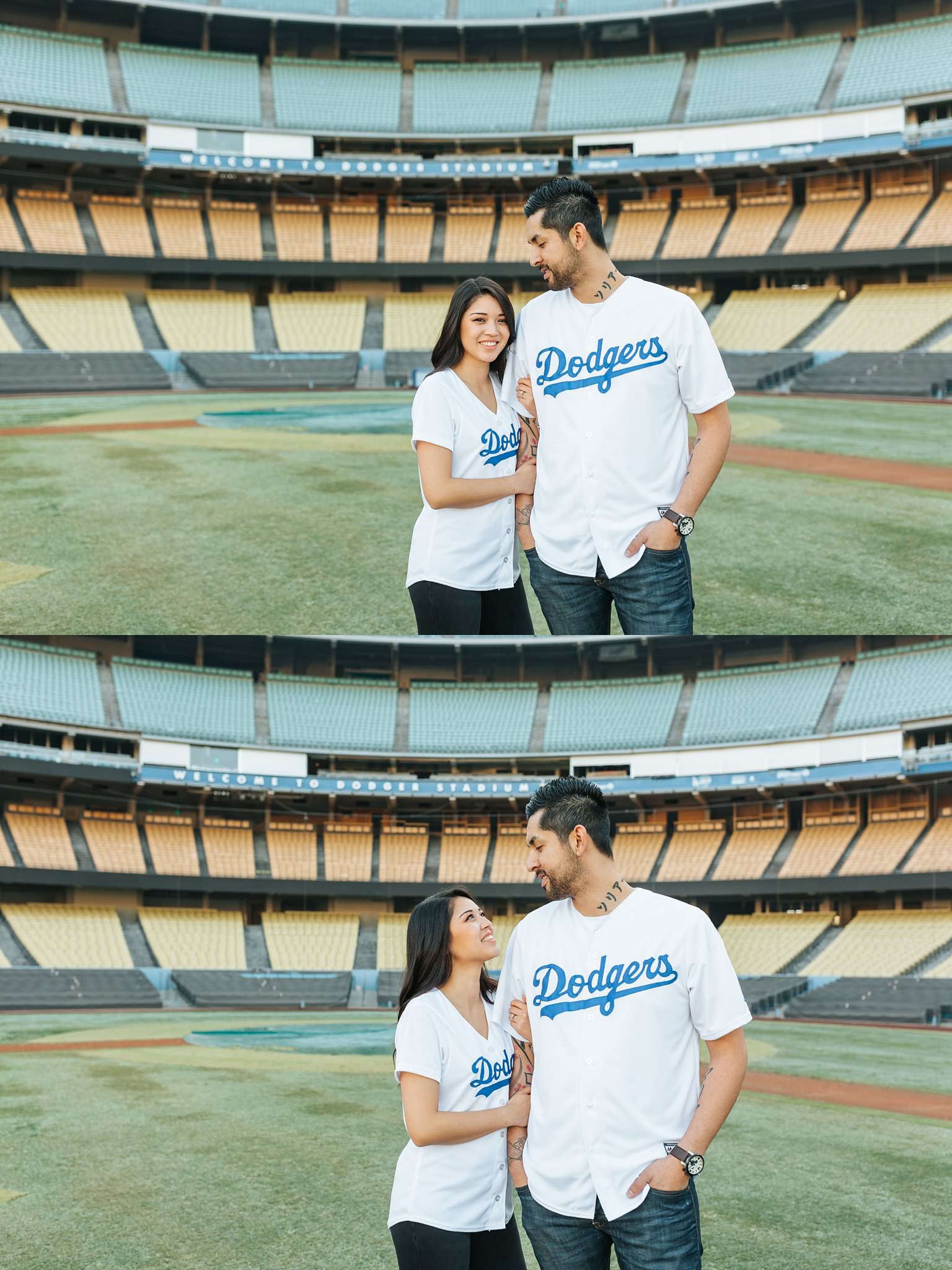 Dodger fan engagement photos - http://brittneyhannonphotography.com