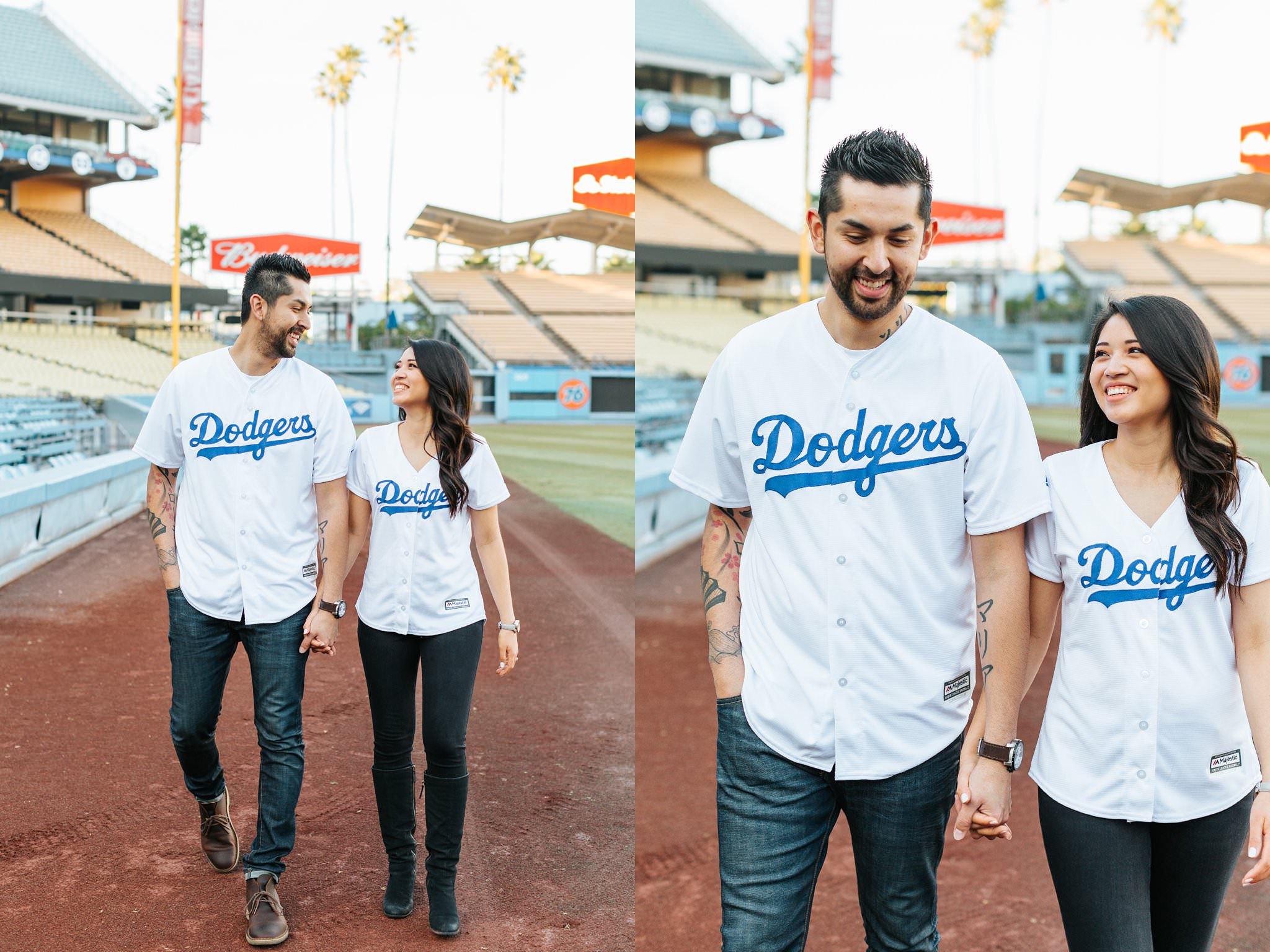 Dodger Stadium Photography - Engagement Session at Dodger Stadium - http://brittneyhannonphotography.com