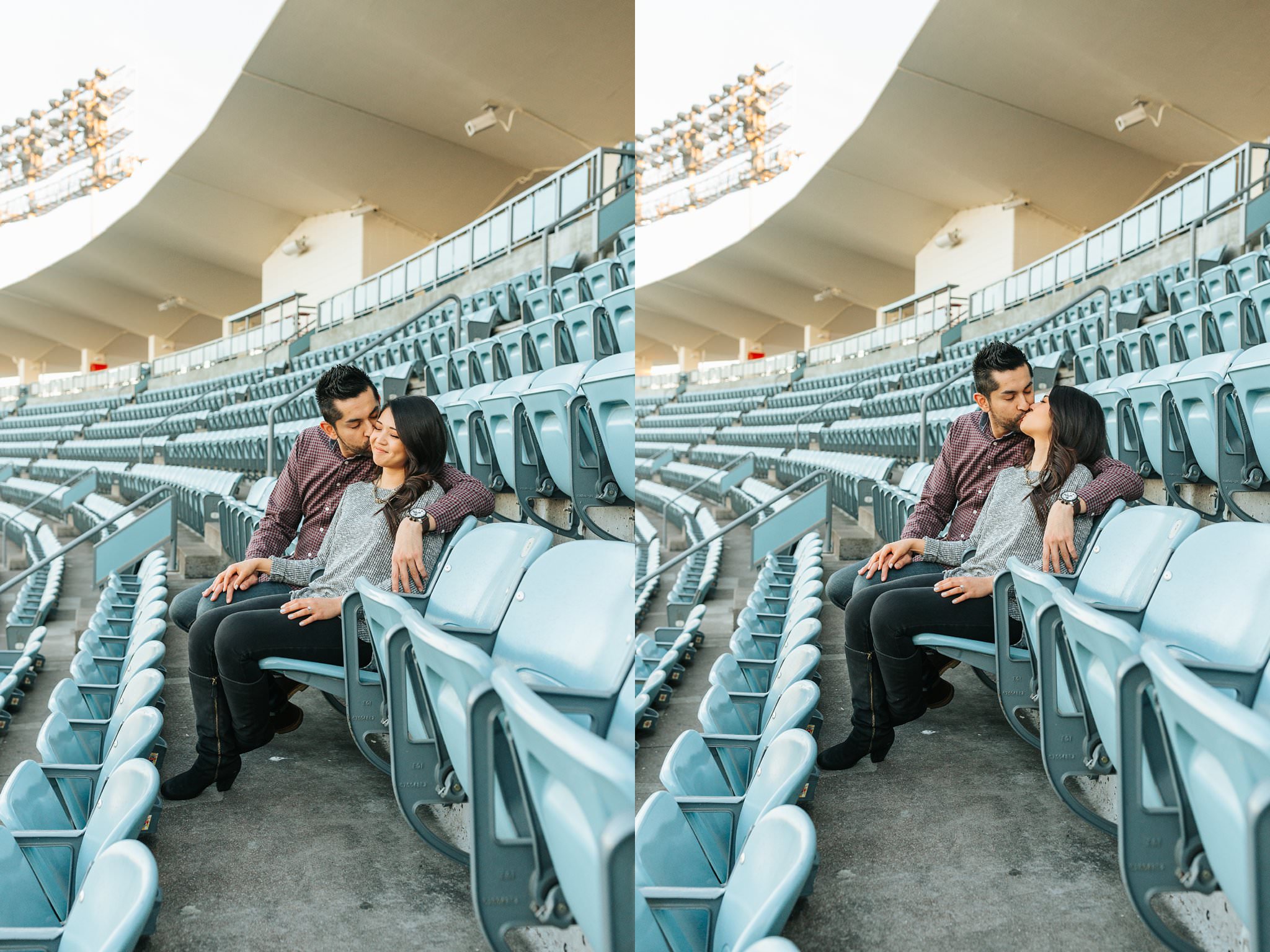 Lets go Dodgers - Dodger fan engagement session - http://brittneyhannonphotography.com