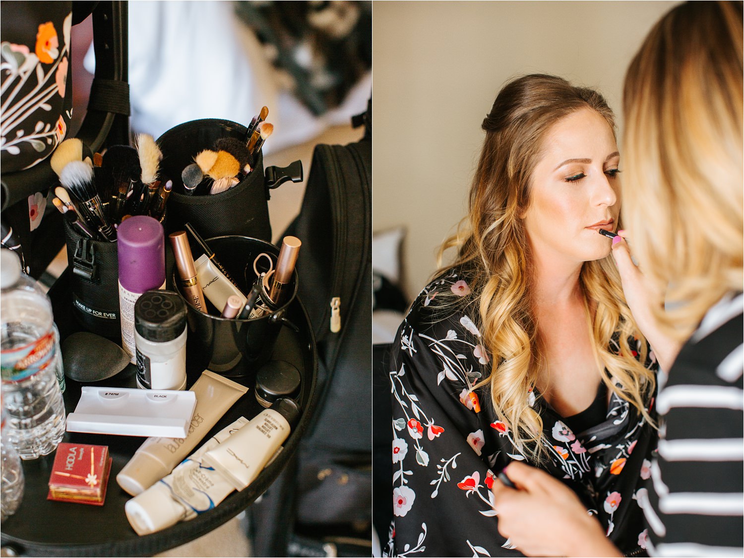 Bride Getting Hair and Makeup done - https://brittneyhannonphotography.com