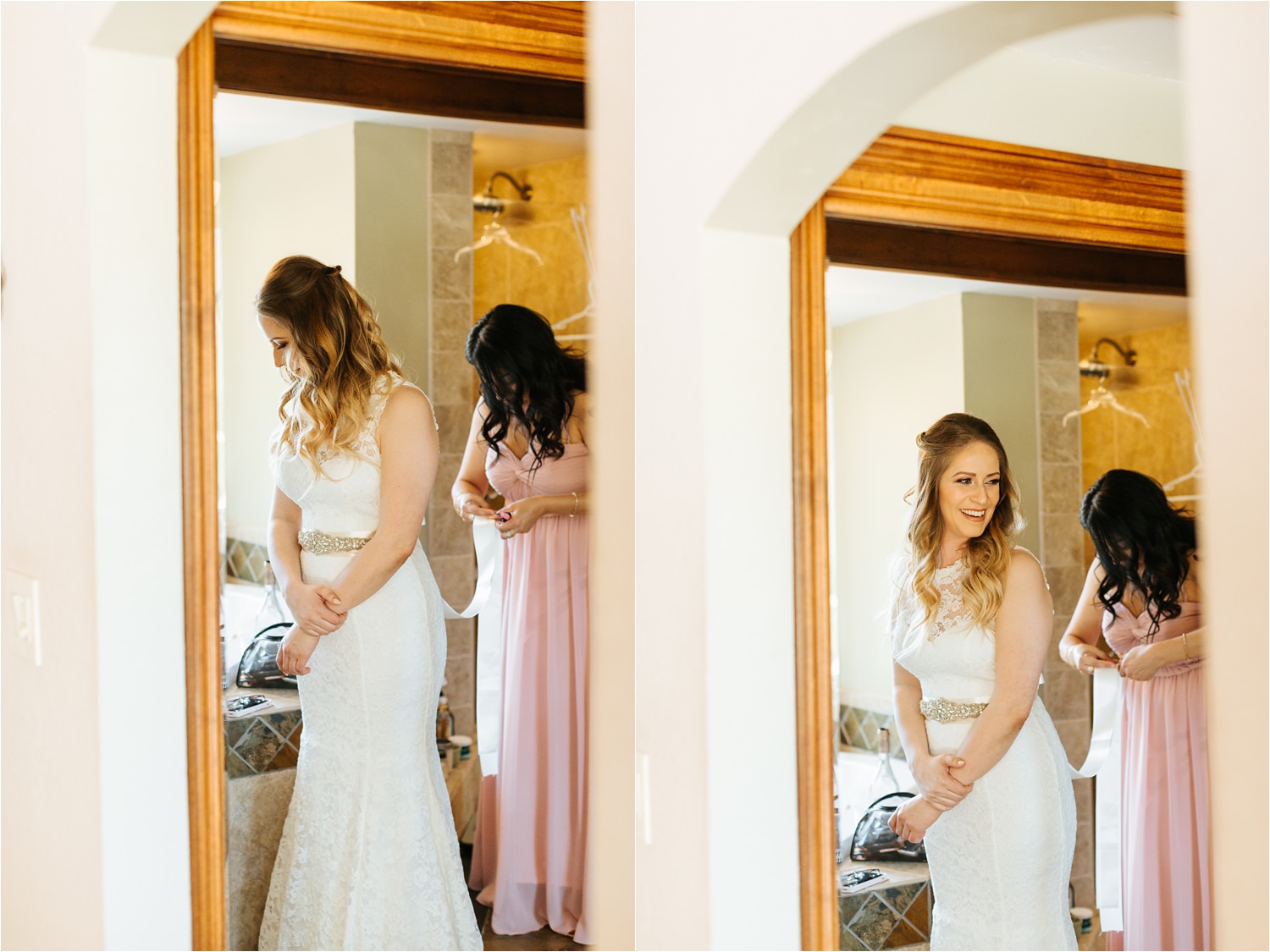 Bride getting ready to walk down the aisle - https://brittneyhannonphotography.com