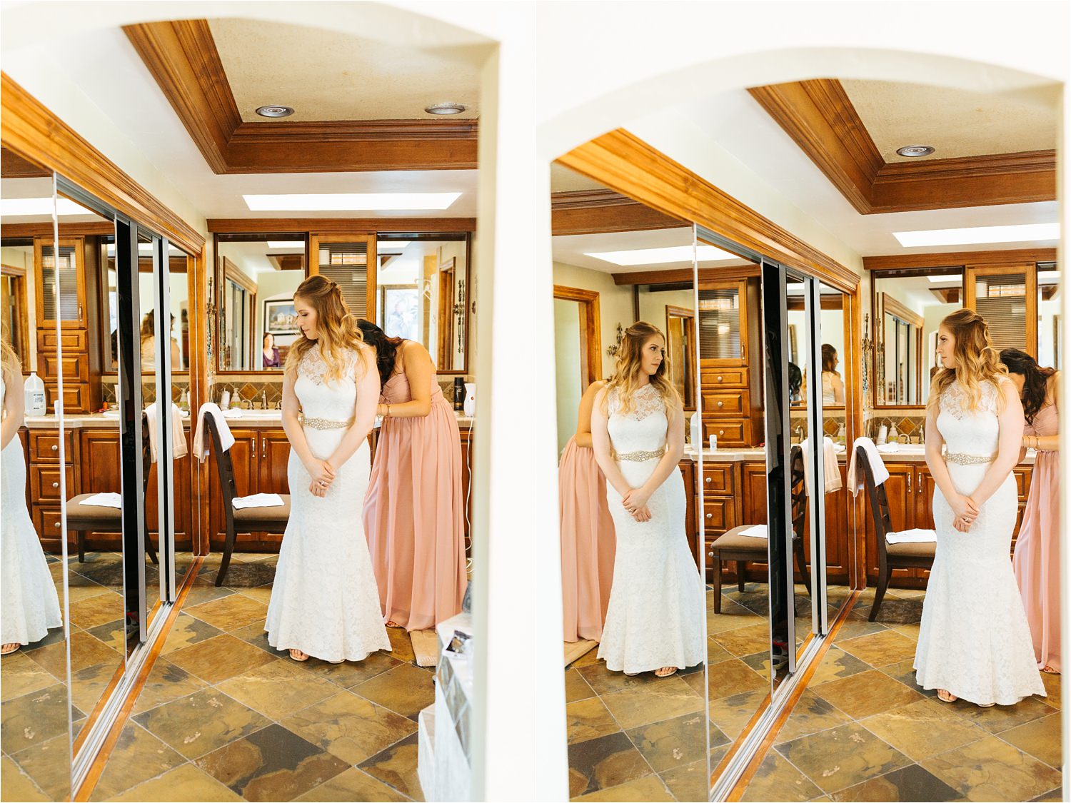 Mirror Photos of bride getting ready - https://brittneyhannonphotography.com