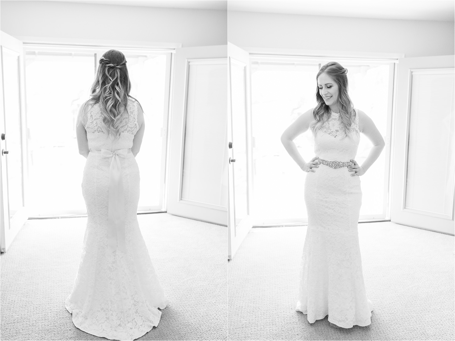 Black and White Natural Light Wedding Photos - https://brittneyhannonphotography.com