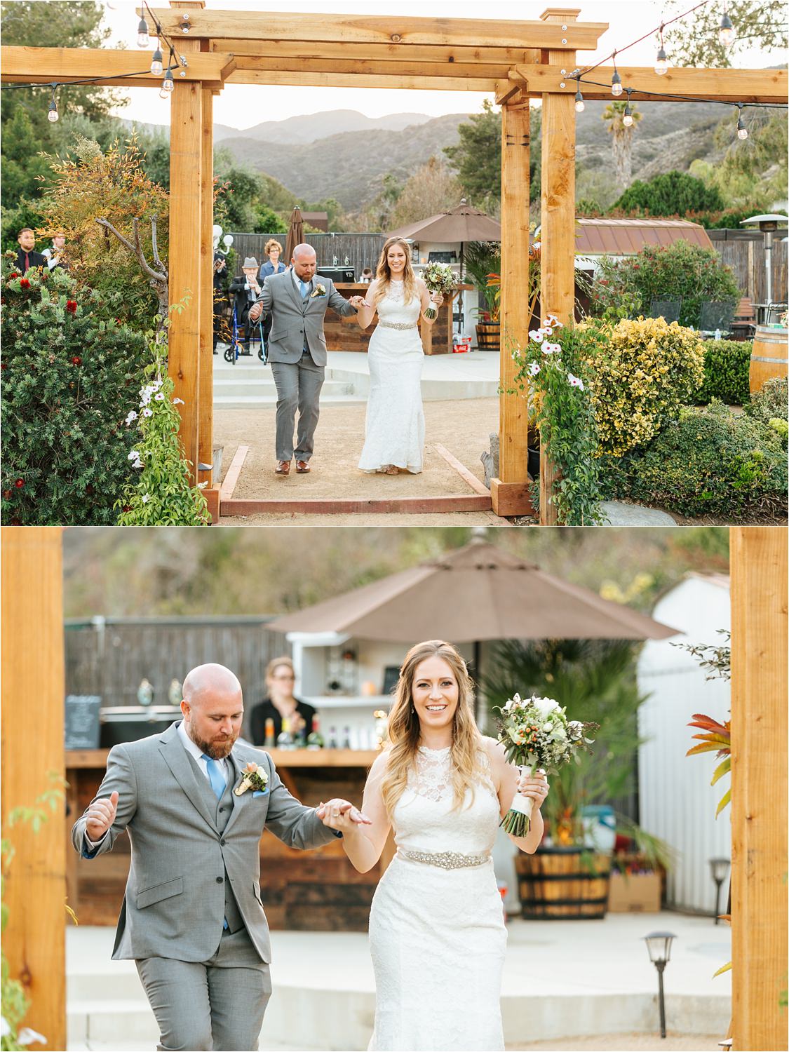Bride and Groom Grand Entrance into Wedding Reception - https://brittneyhannonphotography.com