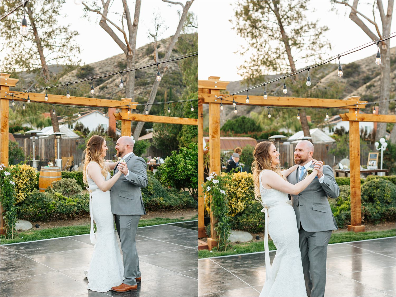 Romantic first dance between bride and groom - https://brittneyhannonphotography.com