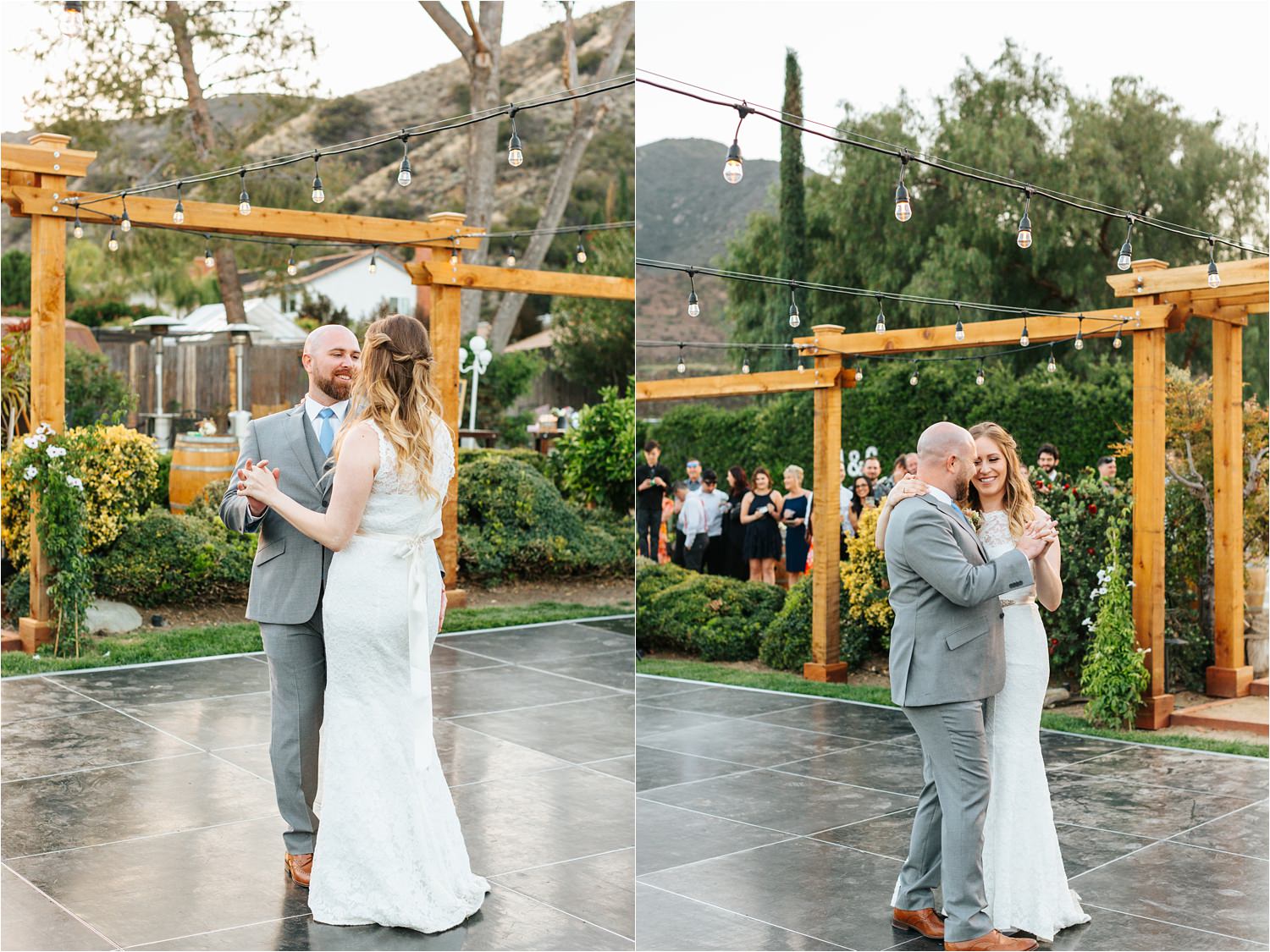 Super sweet first dance between bride and groom - https://brittneyhannonphotography.com