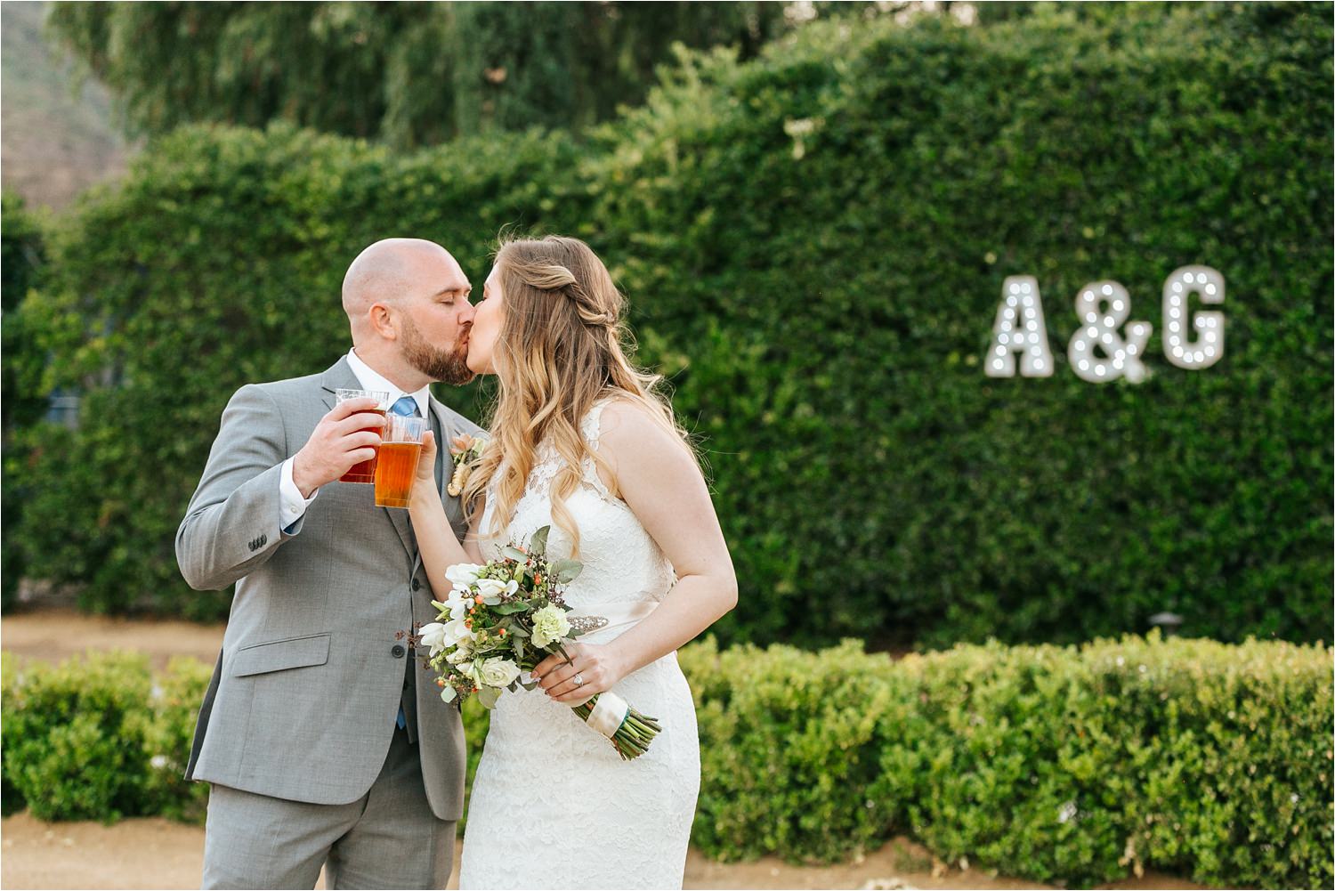 Bride and Groom Photos in California - Backyard Wedding - https://brittneyhannonphotography.com