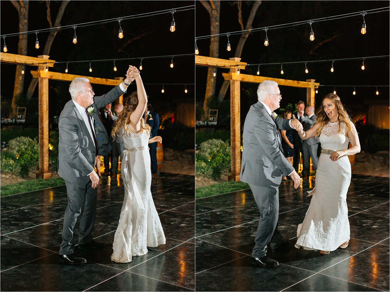 Bride and Dad during Father Daughter dance - https://brittneyhannonphotography.com