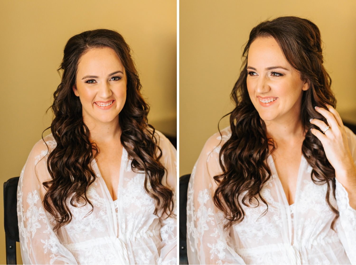 Bride getting ready for her wedding - Chino Hills Wedding at the Chino Hills Community Center - https://brittneyhannonphotography.com