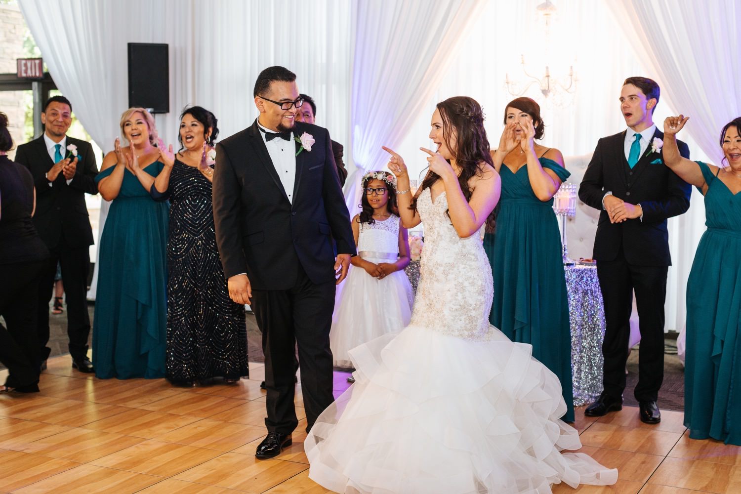 Bride and Groom make their grand entrance - https://brittneyhannonphotography.com