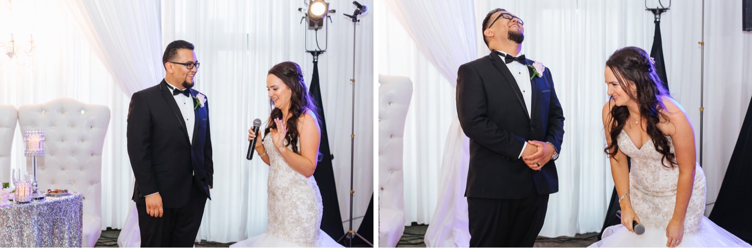 Bride raps for Groom - https://brittneyhannonphotography.com