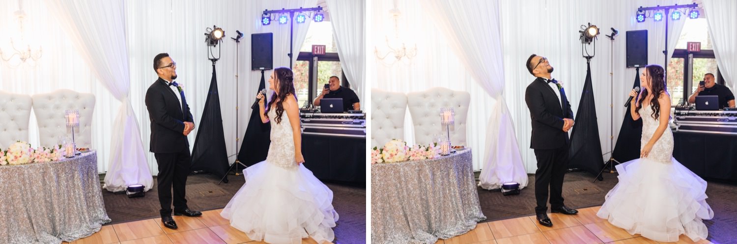 Bride surprises Groom by rapping - https://brittneyhannonphotography.com