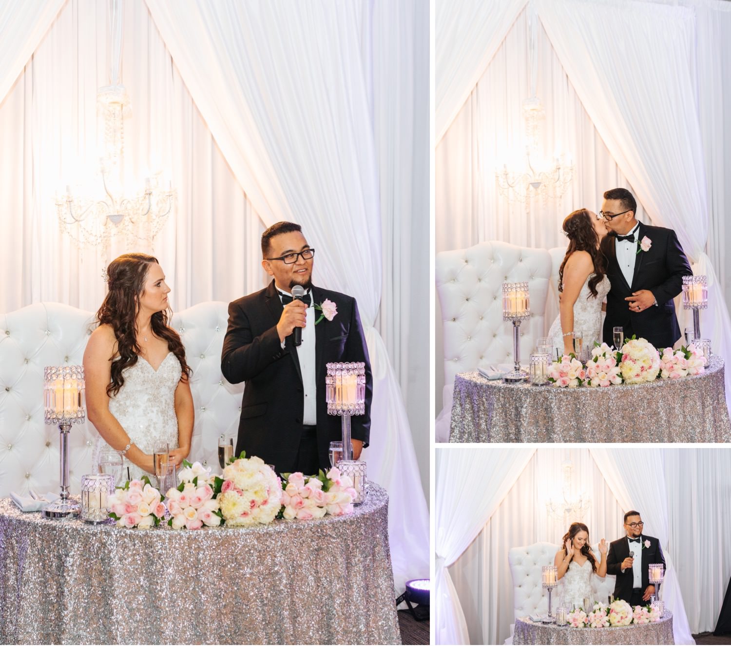 Thank you Speech by Bride and Groom - Wedding Reception at Chino Hills Community Center - Chino Hills Wedding Photographer - https://brittneyhannonphotography.com