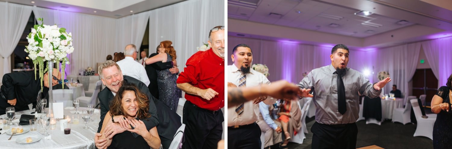 Guests dancing during Wedding Reception - https://brittneyhannonphotography.com