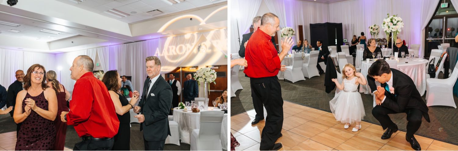 Guests dancing during Wedding Reception - https://brittneyhannonphotography.com