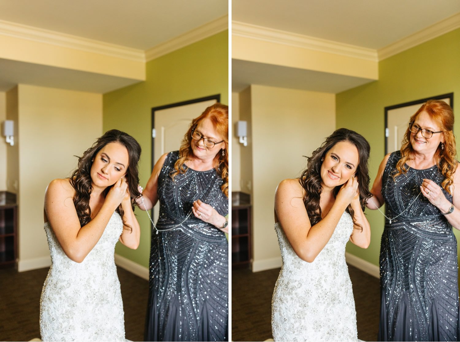 Bride putting on her jewelry - https://brittneyhannonphotography.com