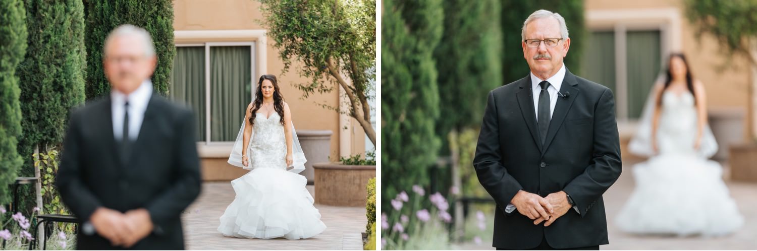 Bride's First Look with Dad - https://brittneyhannonphotography.com