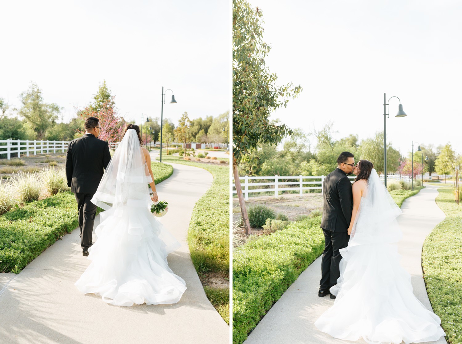 Bride and Groom Walking - https://brittneyhannonphotography.com