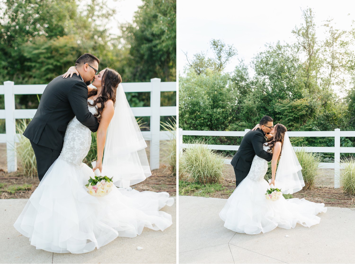 Groom dipping the bride - https://brittneyhannonphotography.com