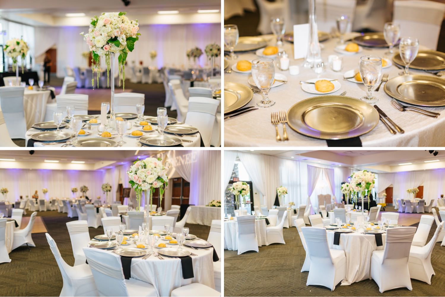 Reception Details and Decor at Chino Hills Community Center - https://brittneyhannonphotography.com