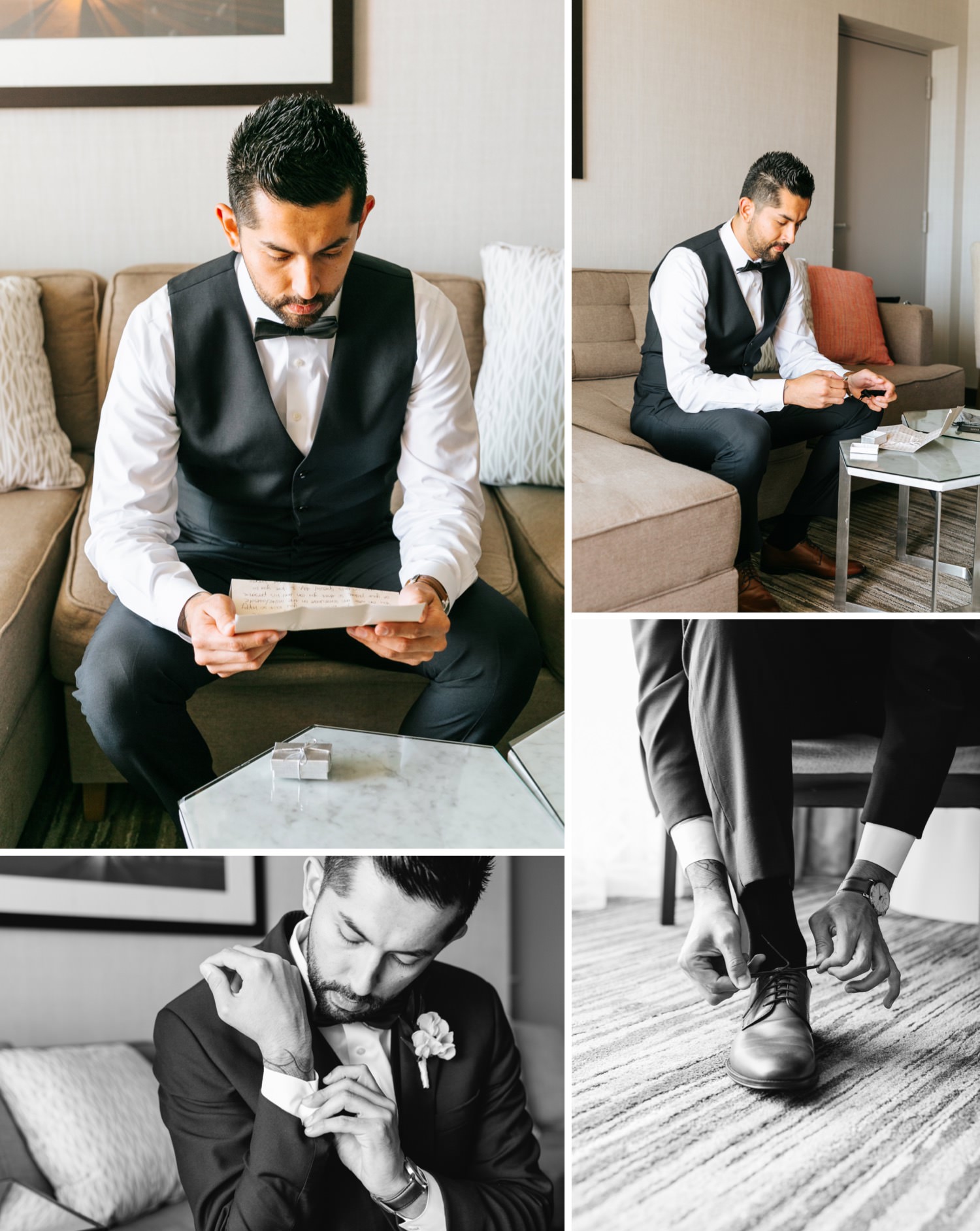Groom Details and getting ready photos - Los Angeles - Wedding Photographer - https://brittneyhannonphotography.com