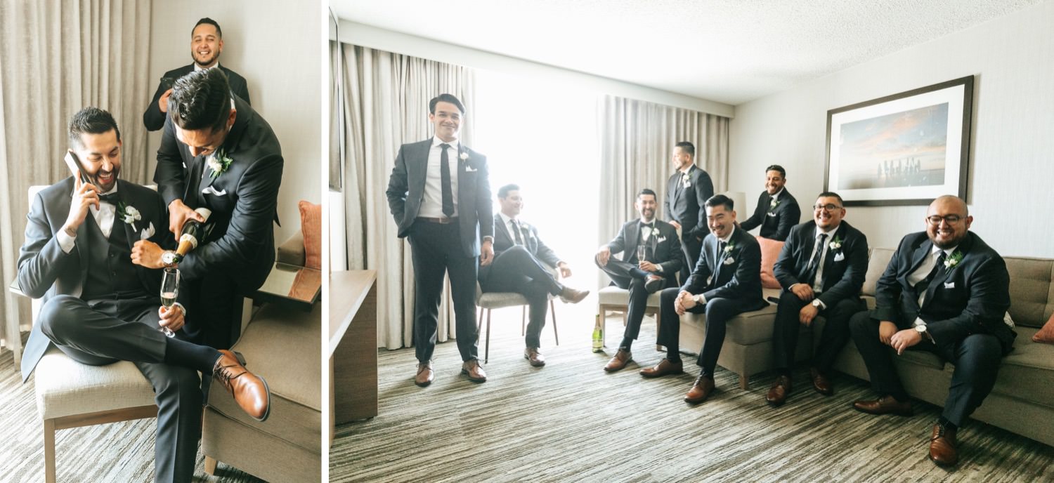 Groom + Groomsmen and getting ready photos - Los Angeles - Wedding Photographer - https://brittneyhannonphotography.com